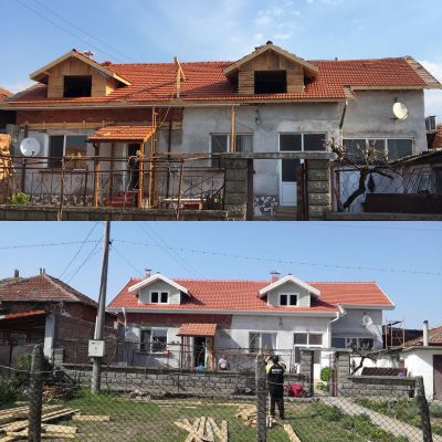 Поставяне на бели безшевни улуци и водосточни тръби - Покриви и улуци ЕООД - Плевен, Ловеч, Троян, Луковит, Кнежа, Белене, Свищов, Велико Търново